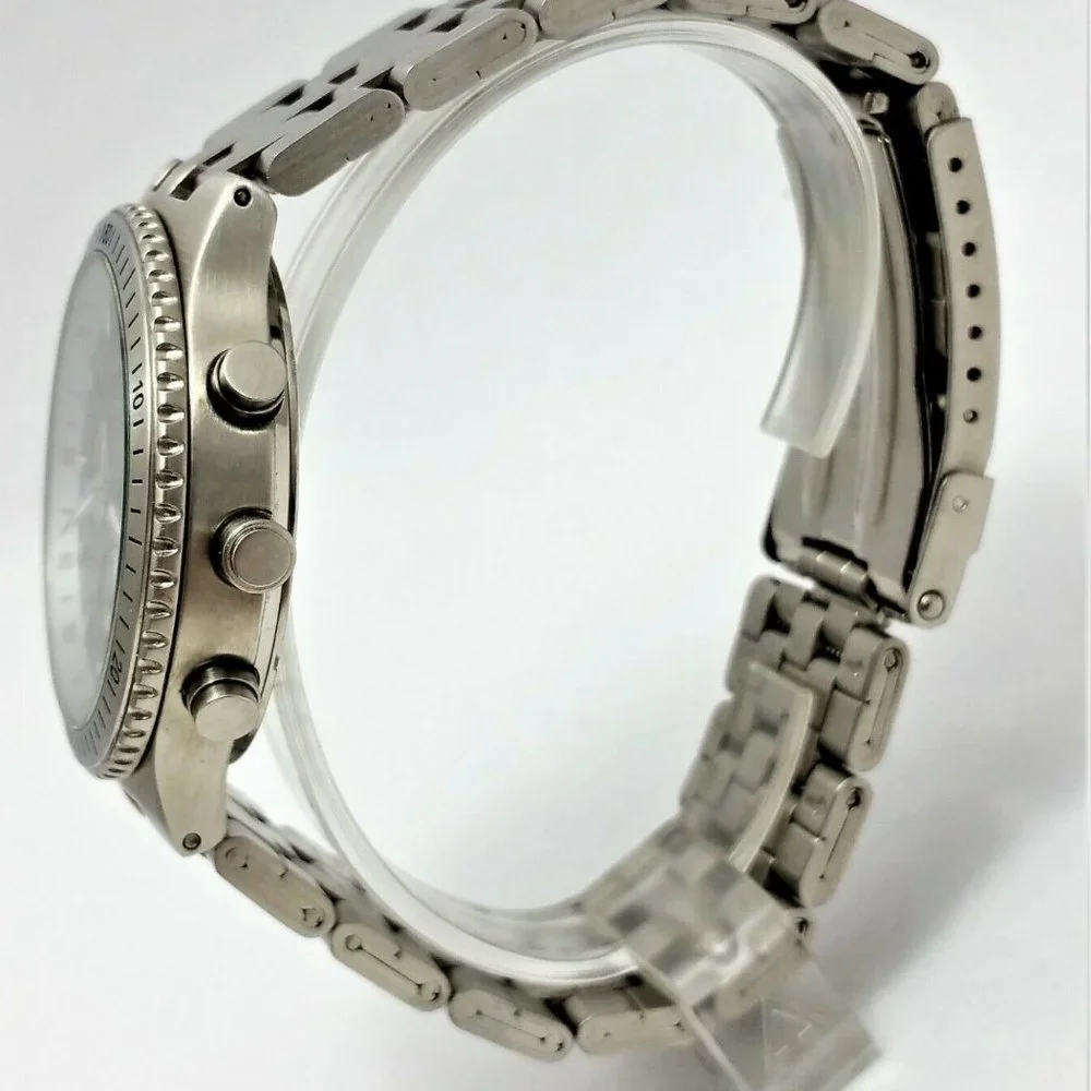 Millage Classic 4388 Date Chronograph Stainless Steel Japan Movement - Nice!